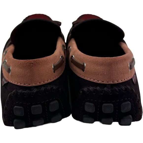 NWOB Louis Vuitton Red & Brown Suede w/ Leather Bow Loafer Shoes Size 7.5 - Picture 5 of 12